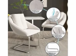 ModernLuxe Conjunto de 6 sillas de terciopelo - estructura de metal -