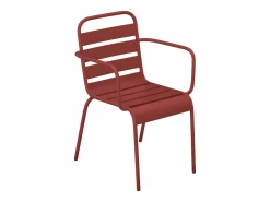 New Conjunto de 2 sillones de jardín apilables de metal - - MIRMANDE de Comedores De Jardín