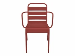 New Conjunto de 2 sillones de jardín apilables de metal - - MIRMANDE de Comedores De Jardín