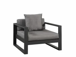Hot Conjunto de 2 sillones de jardín de aluminio - antracita - MOLOKAI Salones De Jardín