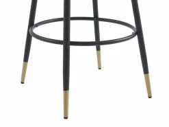 Vente-unique Conjunto de 2 taburetes de bar de terciopelo y metal - - ELIRAM Terracota