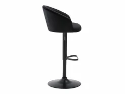 Discount Vente-unique Conjunto de 2 taburetes de bar - Terciopelo y metal - - DORALIZ Negro