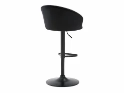 Discount Vente-unique Conjunto de 2 taburetes de bar - Terciopelo y metal - - DORALIZ Negro