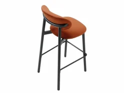Discount Conjunto de 2 taburetes de terciopelo y metal negro - - LAKABI Muebles De Bar|Taburete Alto