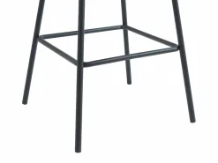 Online Conjunto de 2 taburetes de bar en tela bouclé y metal - - SENORASE Muebles De Bar|Taburete Alto