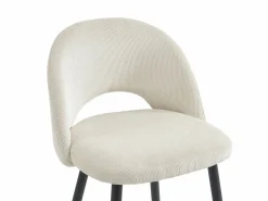 Clearance Conjunto de 2 taburetes de bar de pana y metal - - FINCHY by Pascal Morabito Muebles De Bar|Taburete Alto