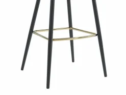 Clearance Conjunto de 2 taburetes de bar de pana y metal - - FINCHY by Pascal Morabito Muebles De Bar|Taburete Alto