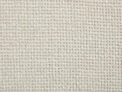 Vente-unique Conjunto de 2 taburetes en tela texturizada y madera de hevea natural - - LEDIRA