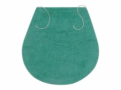 Conjunto de alfombrillas de baño de tela 3 piezas turquesa ES764355