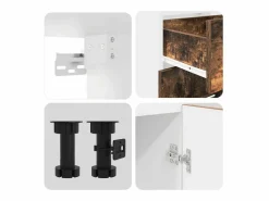 vidaxl Conjunto de armarios de cocina Lyon 4 pcs Roble ahumado