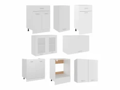 vidaxl Conjunto de armarios de cocina de 8 piezas 