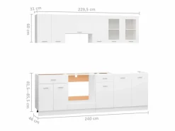 vidaxl Conjunto de armarios de cocina de 8 piezas 