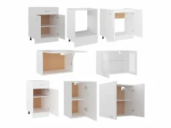 vidaxl Conjunto de armarios de cocina de 8 piezas 