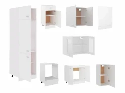 vidaxl Conjunto de armarios de cocina de 8 piezas 