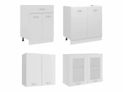 Best vidaxl Conjunto de armarios de cocina de 4 piezas 