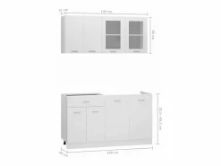 Best vidaxl Conjunto de armarios de cocina de 4 piezas 