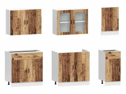 vidaxl Conjunto de armarios de cocina de 7 piezas 