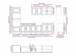 vidaxl Conjunto de armarios de cocina de 7 piezas 