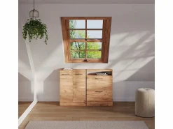 Sale Conjunto de armarios para techo inclinado roble dorado 120x46x81.6 rion Armario Para Buhardilla