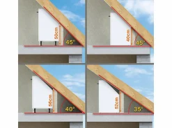 Discount Conjunto de armarios para techo inclinado casa de campo blanca/antracita 120x46x81.6 rion Armario Para Buhardilla