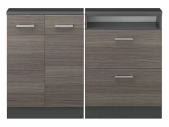 Online Conjunto de armarios para techo inclinado gris noble/antracita 120x46x81.6 rion Armario Para Buhardilla
