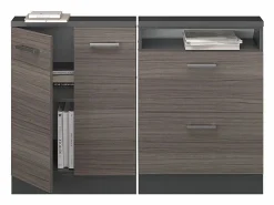 Online Conjunto de armarios para techo inclinado gris noble/antracita 120x46x81.6 rion Armario Para Buhardilla