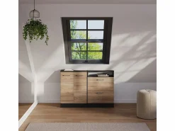 Sale Conjunto de armarios para techo inclinado sonoma/antracita 120x46x81.6 rion Armario Para Buhardilla