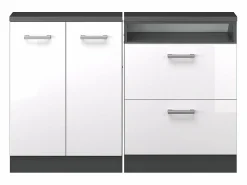 Online Conjunto de armarios para techo inclinado brillo/antracita 120x46x81.6 rion Armario Para Buhardilla