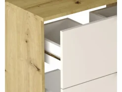 Conjunto de baño 80 cm Cashmere / Roble Nogal Armario con encimera + Columna Orio