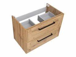 Conjunto de baño 80 cm Vivien Roble Wotan Armario con espejo