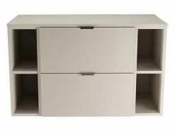Best Conjunto de baño de cachemira 100 cm Armario con encimera y estanterías Orio Beige