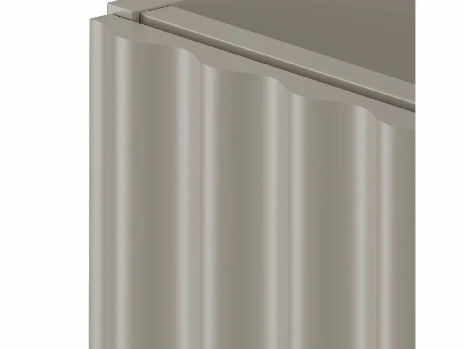 Hot Conjunto de baño de cachemira 80 cm Armario con encimera y estantería Frentes ranurados Aqua Beige