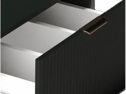 Sale Conjunto de baño 100 cm Armario Estantería Encimera Columna Frentes ranurados Conjunto De Baño