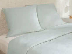 Online Palacio Conjunto de cama de satén 108 hilos/cm² - Funda nórdica 240 x 260 cm + 2 fundas de almohada 63 x 63 cm - Beige - TALORA de Gris claro