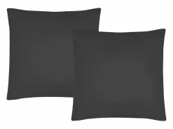 Discount Palacio Conjunto de cama de satén 108 hilos/ cm² - Funda 240 x 260 cm + 2 fundas de almohada 63 x 63 cm - Gris - TALORA Gris antracita