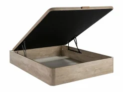 Online Palacio Conjunto de canapé abatible + colchón híbrido de muelles 7 zonas espuma HR 160 x 200 cm AUDACE de Color natural claro