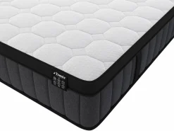Outlet Conjunto de canapé abatible de 160 x 200 cm colchón híbrido de muelles 7 zonas espuma viscoelástica 25 cm de grosor TOLCA YSMÉE Conjunto Colchón Y Somier