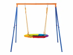 Conjunto de Columpios SucceBuy de Jardín Asiento 102 cm Carga 199,6 kg, Soporte Metálico, Cuerda Ajustable para Patio