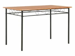 Online Conjunto de comedor 7 piezas MDF y acero marrón Mesa Alta