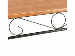 Online Conjunto de comedor 7 piezas MDF y acero marrón Mesa Alta
