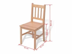Online Conjunto de comedor 7 piezas madera de pino Mesa Alta