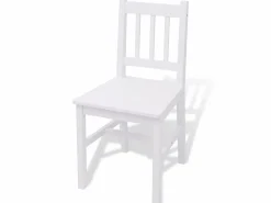 New vidaxl Conjunto de comedor 3 piezas madera de pino Blanco