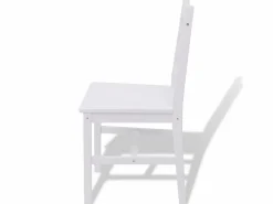 New vidaxl Conjunto de comedor 3 piezas madera de pino Blanco