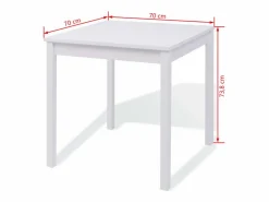 New vidaxl Conjunto de comedor 3 piezas madera de pino Blanco