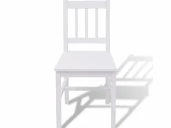 New vidaxl Conjunto de comedor 5 piezas madera de pino Blanco