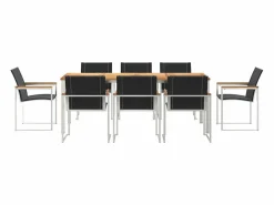 vidaxl Conjunto de Comedor de Jardín 9 pcs Madera de Acacia Sólida
