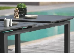 Dcb Garden Conjunto de comedor de jardín 8 plazas de aluminio