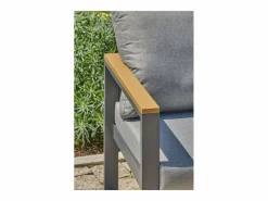 Dcb Garden Conjunto de comedor de jardín de 7 plazas en aluminio Gris antracita