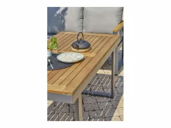 Dcb Garden Conjunto de comedor de jardín de 7 plazas en aluminio Gris antracita