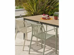 Hot Conjunto de comedor de jardín 4 plazas de aluminio Comedores De Jardín